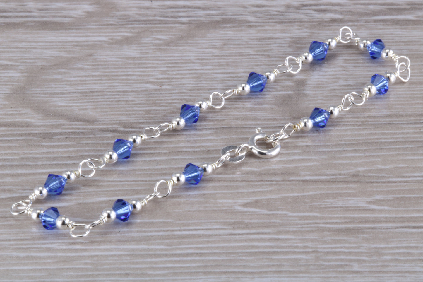 Sterling Silver Sapphire Look Bracelet