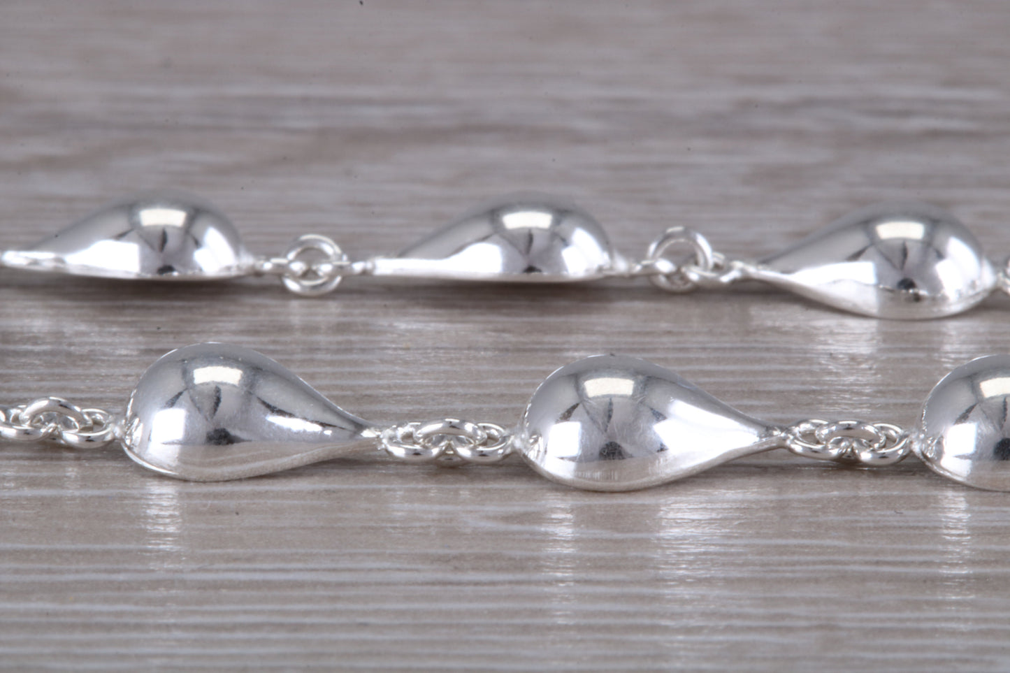 Sterling Silver Rear Drop Link Bracelet