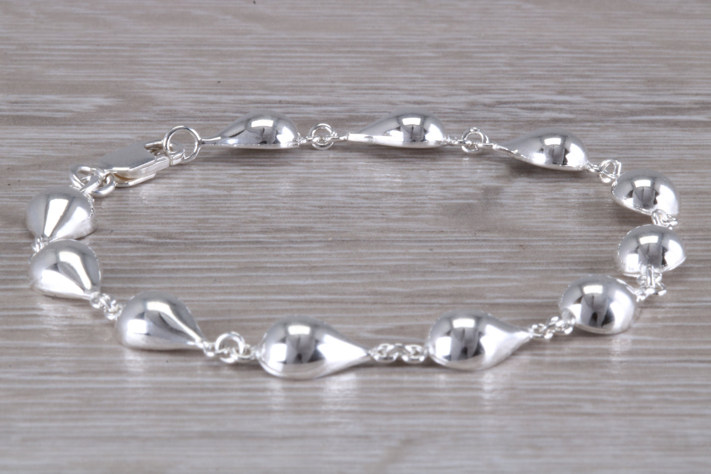Sterling Silver Rear Drop Link Bracelet