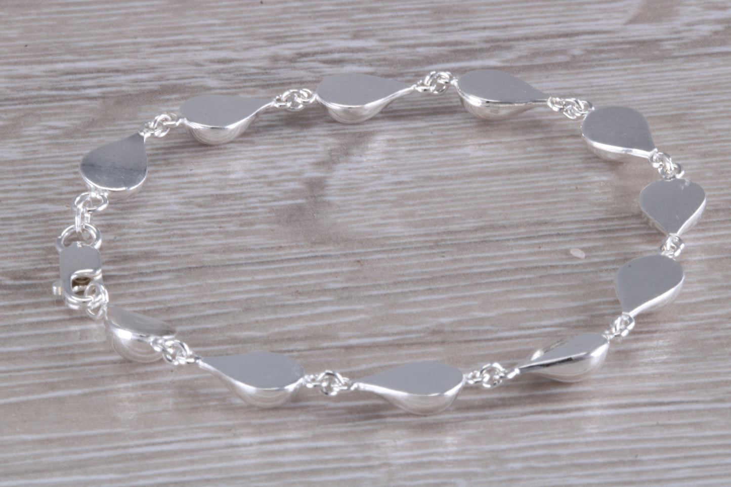 Sterling Silver Rear Drop Link Bracelet