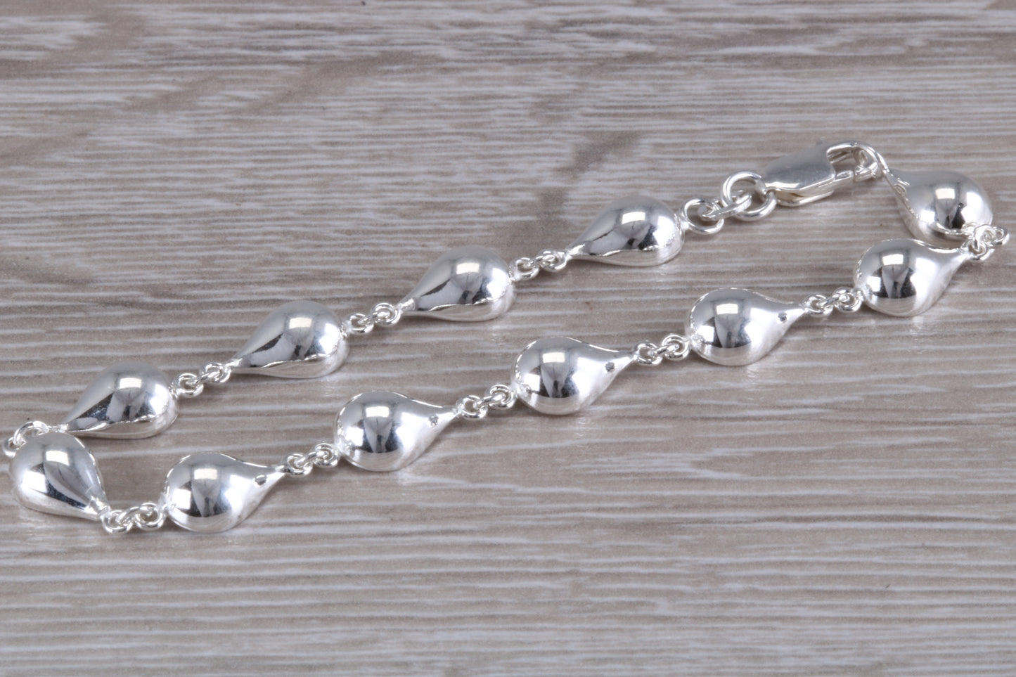 Sterling Silver Rear Drop Link Bracelet