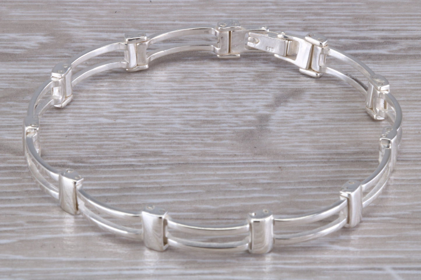 Open Link Sterling Silver Bracelet