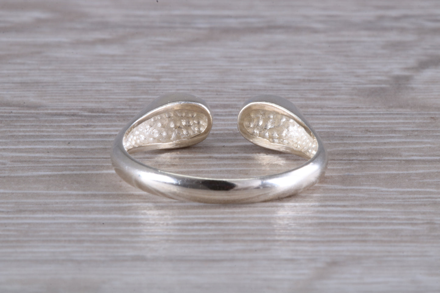 Silver Coral open ended ring, sterling silver with red coral inlay, suitable for all age groups, very unusual design