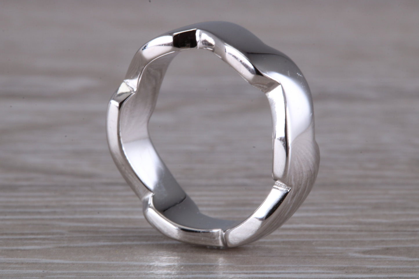Abstract ring, made from your choice of 9ct yellow or white gold, solid and weighty feel, casual ring, thumb ring or shaped band, wishbone