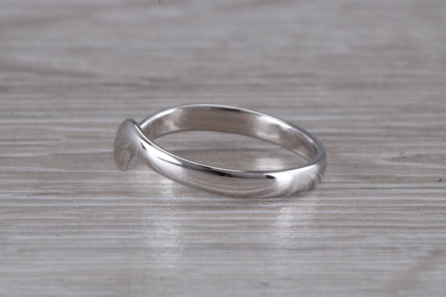Abstract ring, made from your choice of 9ct yellow or white gold, solid but dainty feel, casual ring, thumb ring or shaped band, wishbone