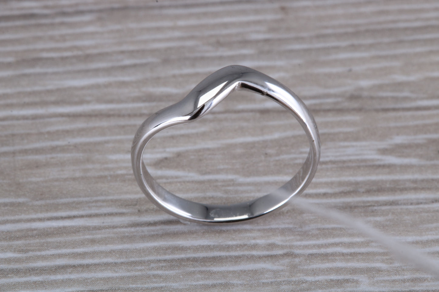 Abstract ring, made from your choice of 9ct yellow or white gold, solid but dainty feel, casual ring, thumb ring or shaped band, wishbone