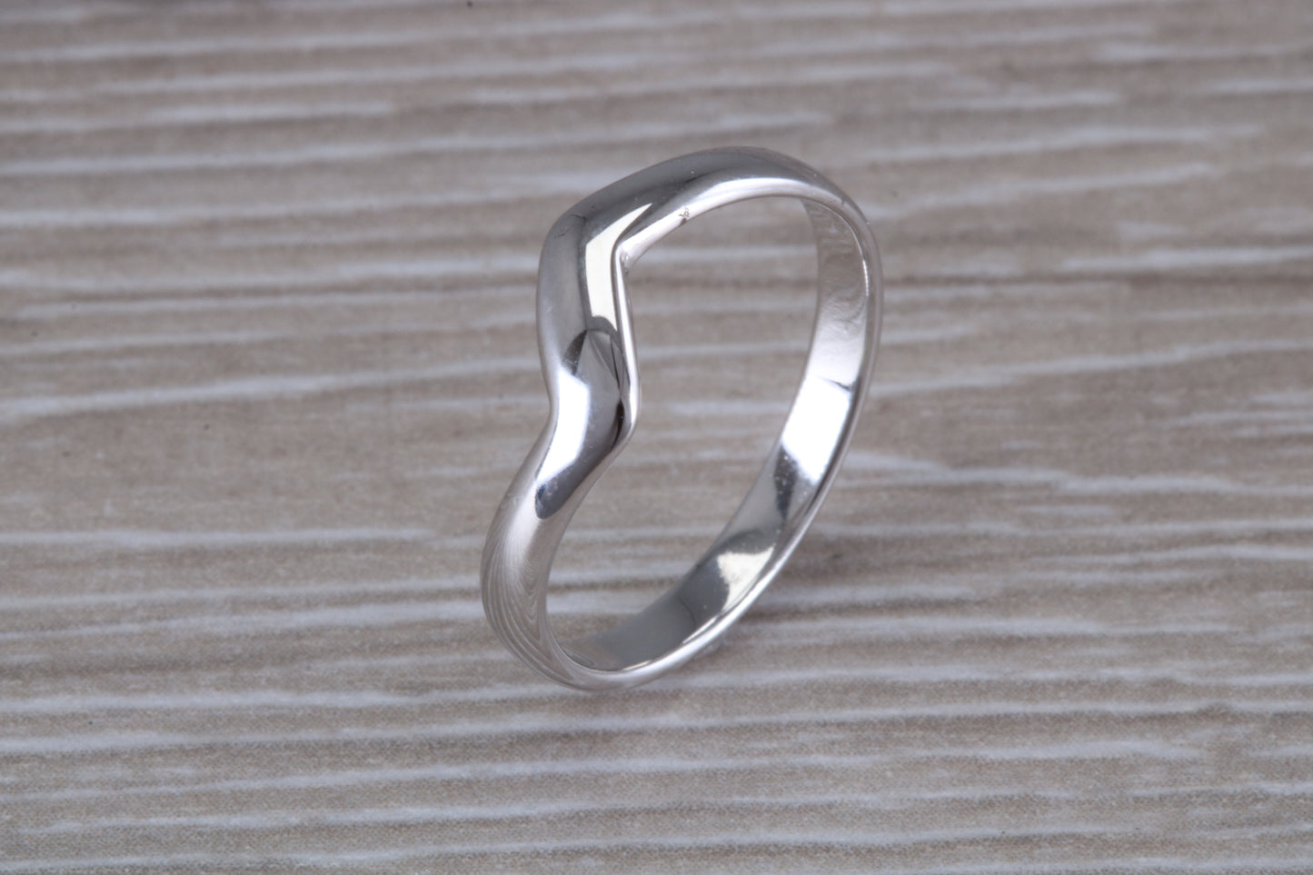 Abstract ring, made from your choice of 9ct yellow or white gold, solid but dainty feel, casual ring, thumb ring or shaped band, wishbone