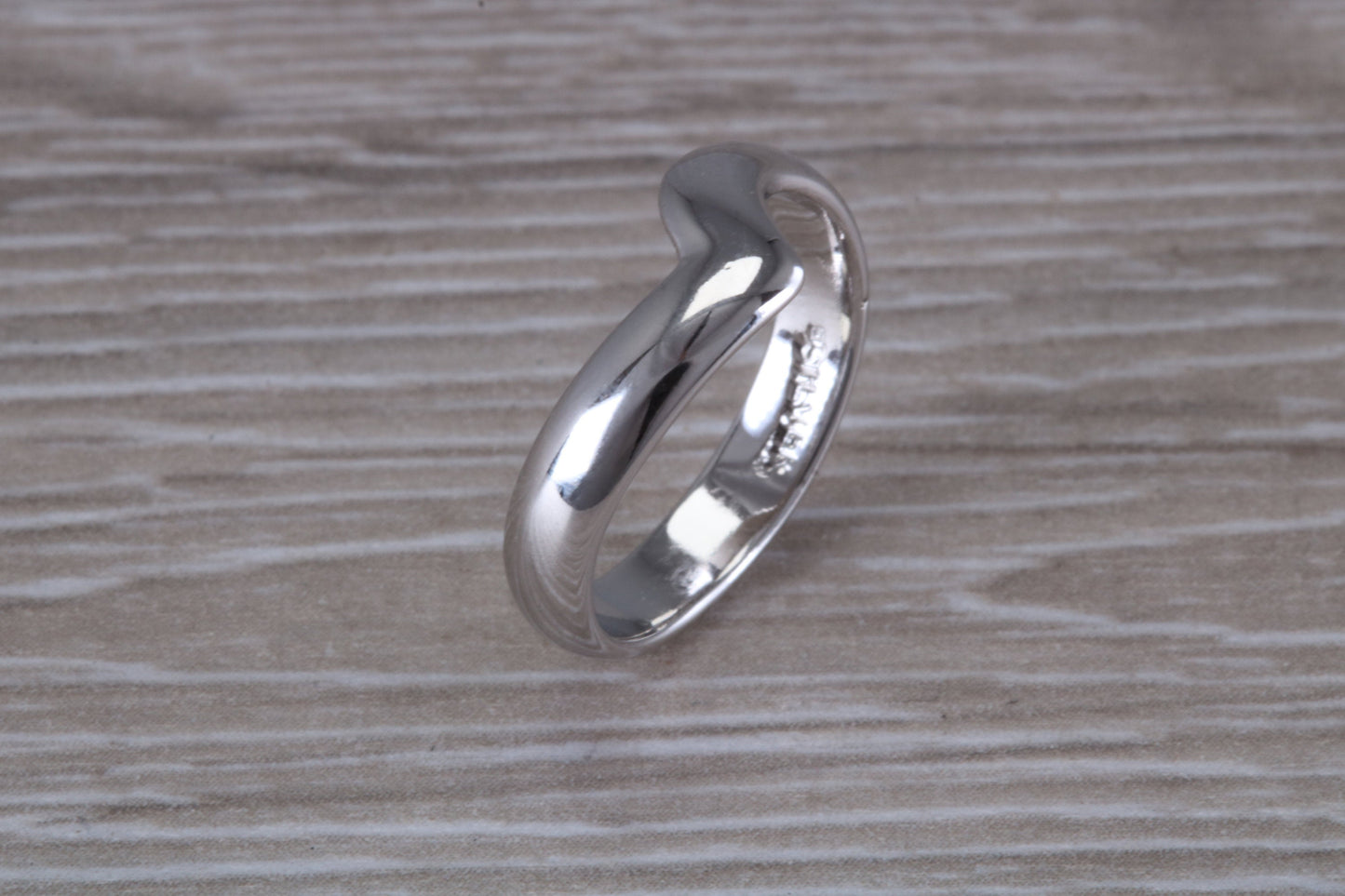 Abstract ring, made from your choice of 9ct yellow or white gold, solid and weighty feel, casual ring, thumb ring or shaped band, wishbone