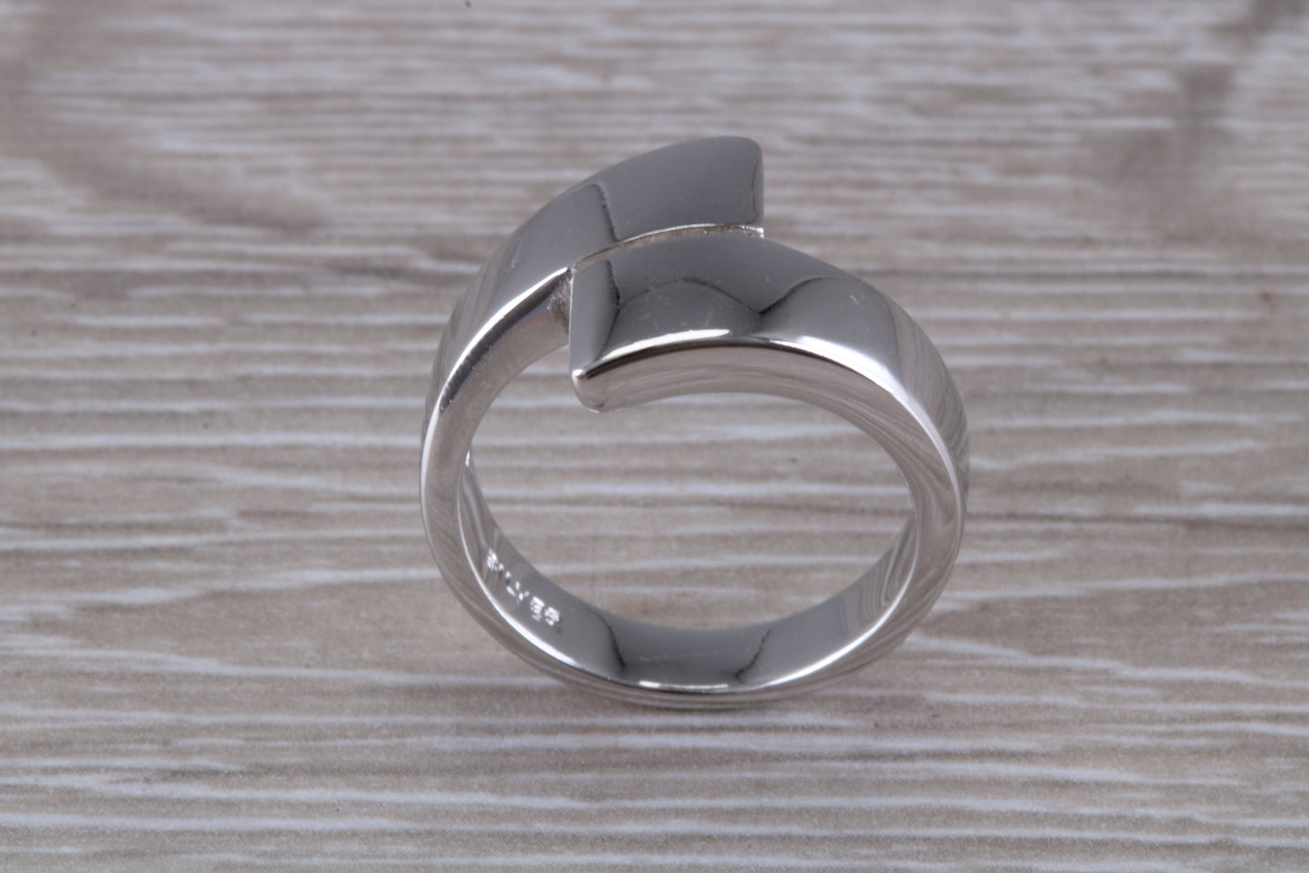 Abstract ring, made from your choice of 9ct yellow or white gold, solid and chunky feel, casual ring, thumb ring or shaped band, wishbone