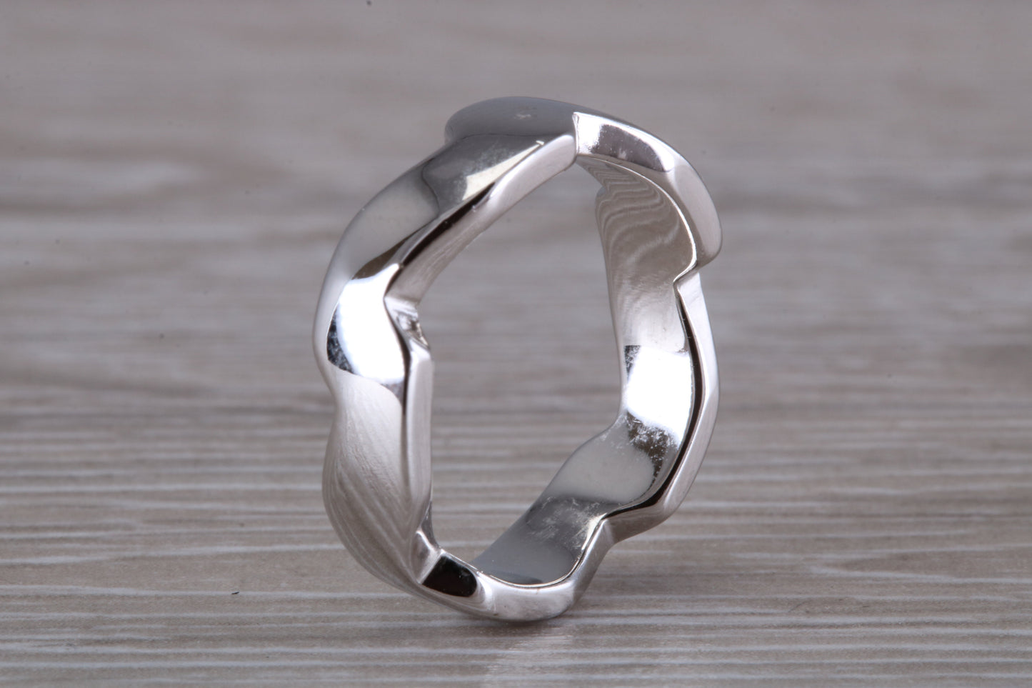 Abstract ring, made from your choice of 9ct yellow or white gold, solid and chunky feel, casual ring, thumb ring or shaped band, wishbone