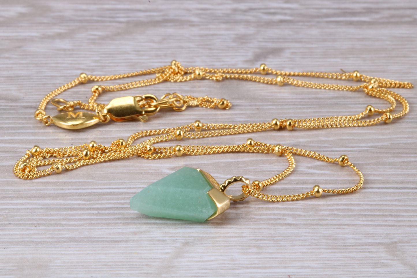 Real Emerald Necklace set in Sterling Silver