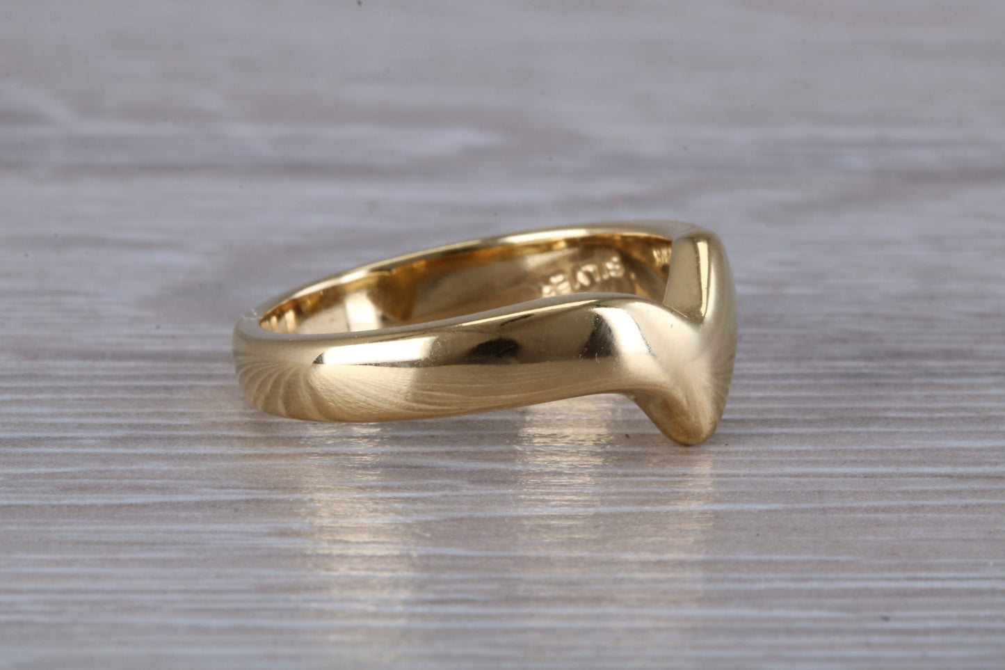 Abstract ring, made from your choice of 9ct yellow or white gold, solid and chunky feel, ideal as casual ring, thumb ring or shaped band