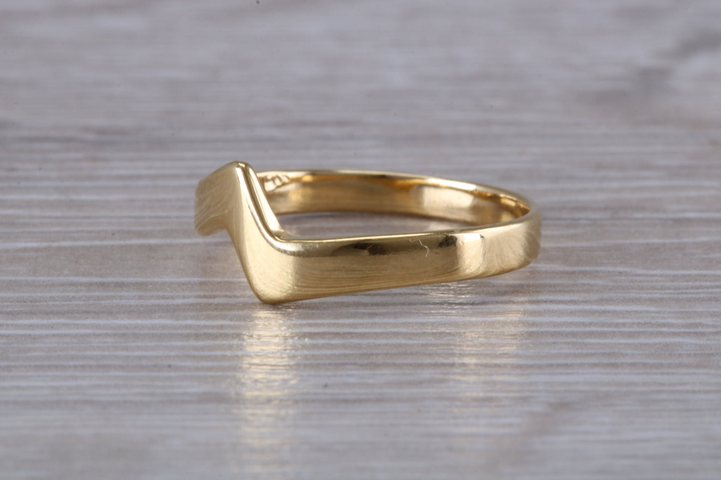 Abstract ring, made from your choice of 9ct yellow or white gold, ideal as casual ring, thumb ring or shaped band