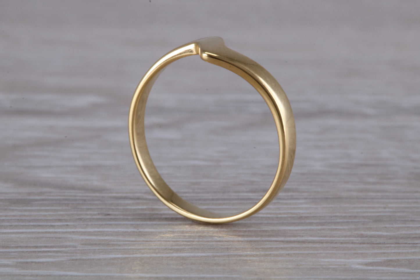 Abstract ring, made from your choice of 9ct yellow or white gold, ideal as casual ring, thumb ring or shaped band