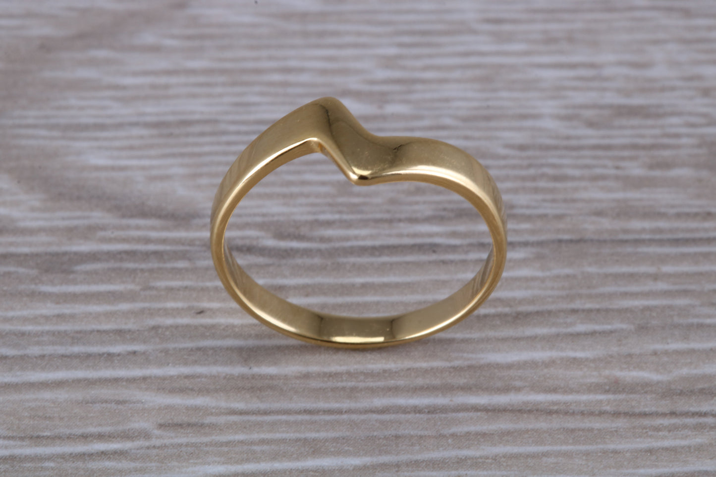 Abstract ring, made from your choice of 9ct yellow or white gold, ideal as casual ring, thumb ring or shaped band