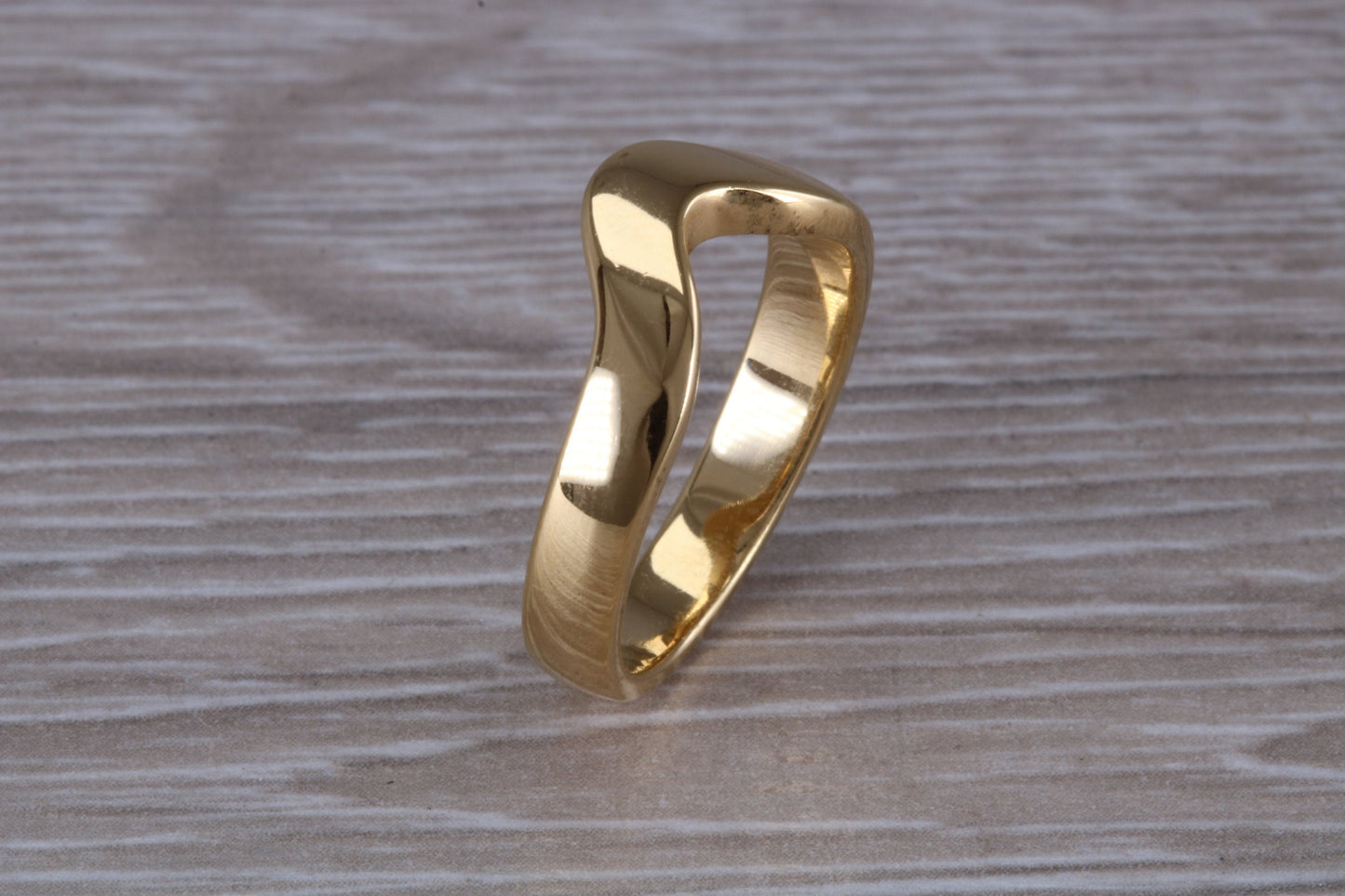 Abstract ring, made from your choice of 9ct yellow or white gold, solid and chunky feel, ideal as casual ring, thumb ring or shaped band