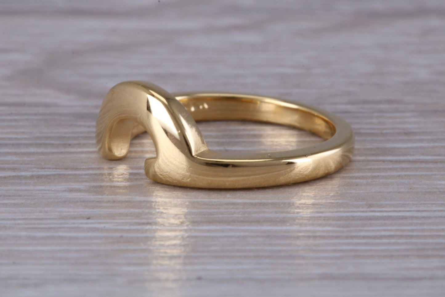 Abstract ring, made from your choice of 9ct yellow or white gold, solid and chunky feel, ideal as casual ring, thumb ring or shaped band