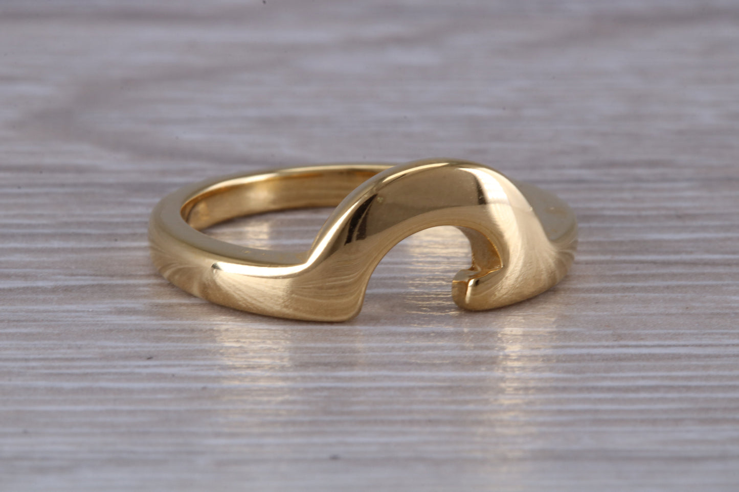 Abstract ring, made from your choice of 9ct yellow or white gold, solid and chunky feel, ideal as casual ring, thumb ring or shaped band