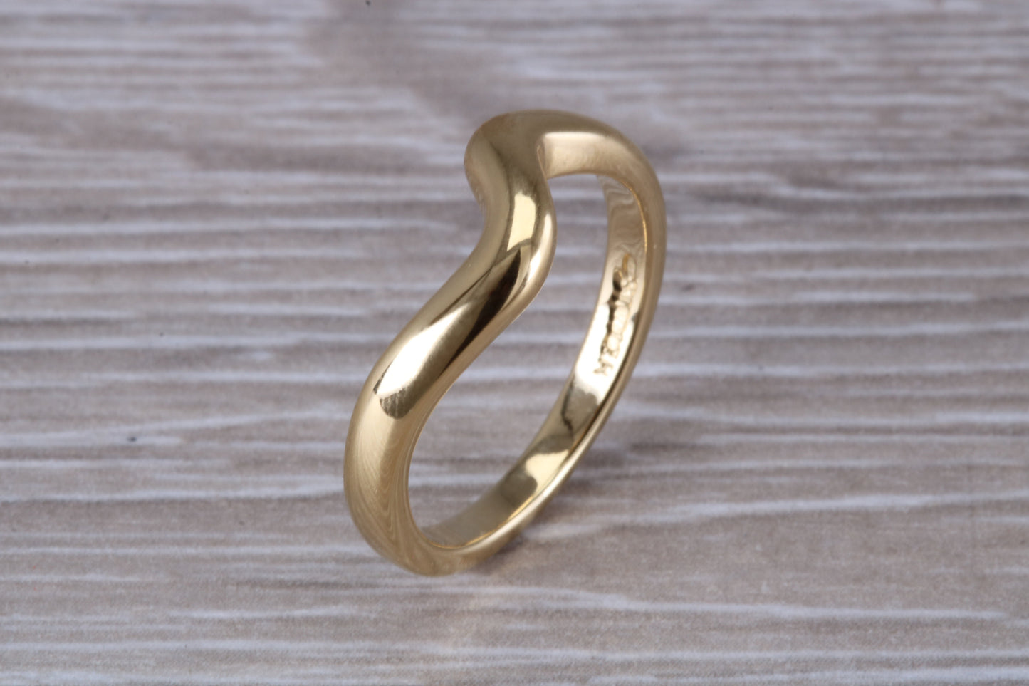 Abstract ring, made from your choice of 9ct yellow or white gold, solid and chunky feel, ideal as casual ring, thumb ring or shaped band