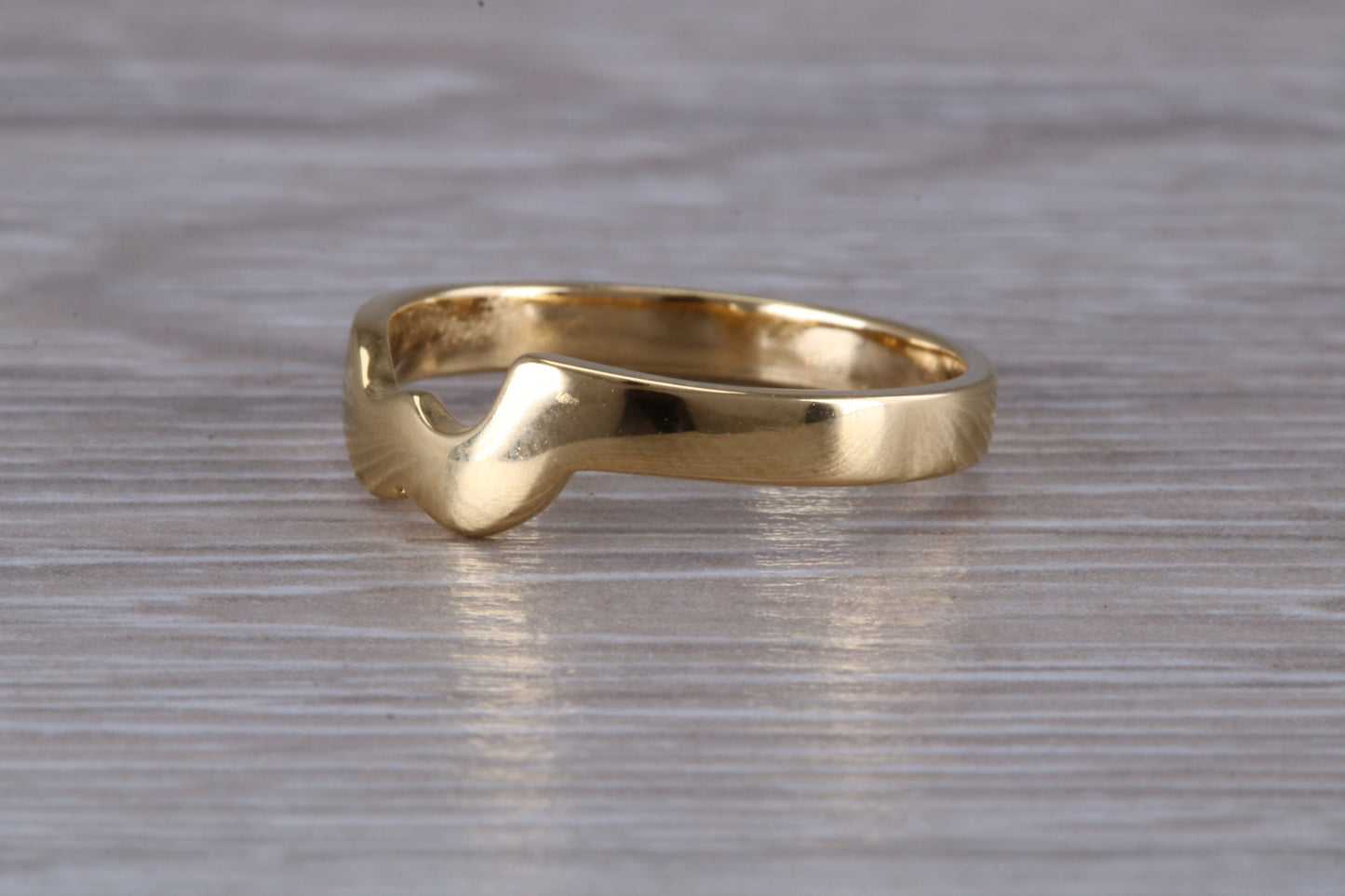 Abstract ring, made from your choice of 9ct yellow or white gold, solid and chunky feel, ideal as casual ring, thumb ring or shaped band
