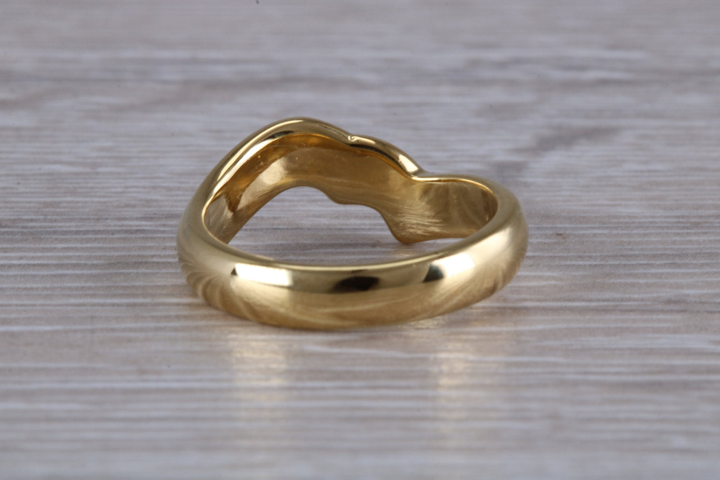 Abstract ring, made from your choice of 9ct yellow or white gold, solid and chunky feel, ideal as casual ring, thumb ring or shaped band