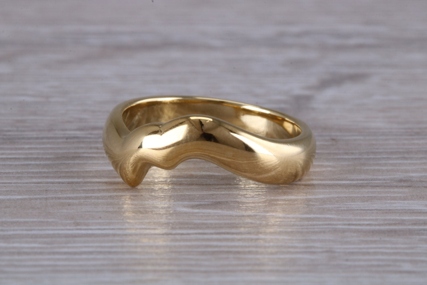 Abstract ring, made from your choice of 9ct yellow or white gold, solid and chunky feel, ideal as casual ring, thumb ring or shaped band