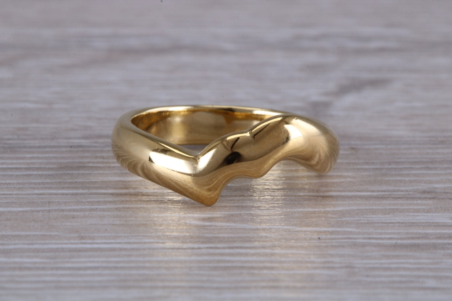 Abstract ring, made from your choice of 9ct yellow or white gold, solid and chunky feel, ideal as casual ring, thumb ring or shaped band
