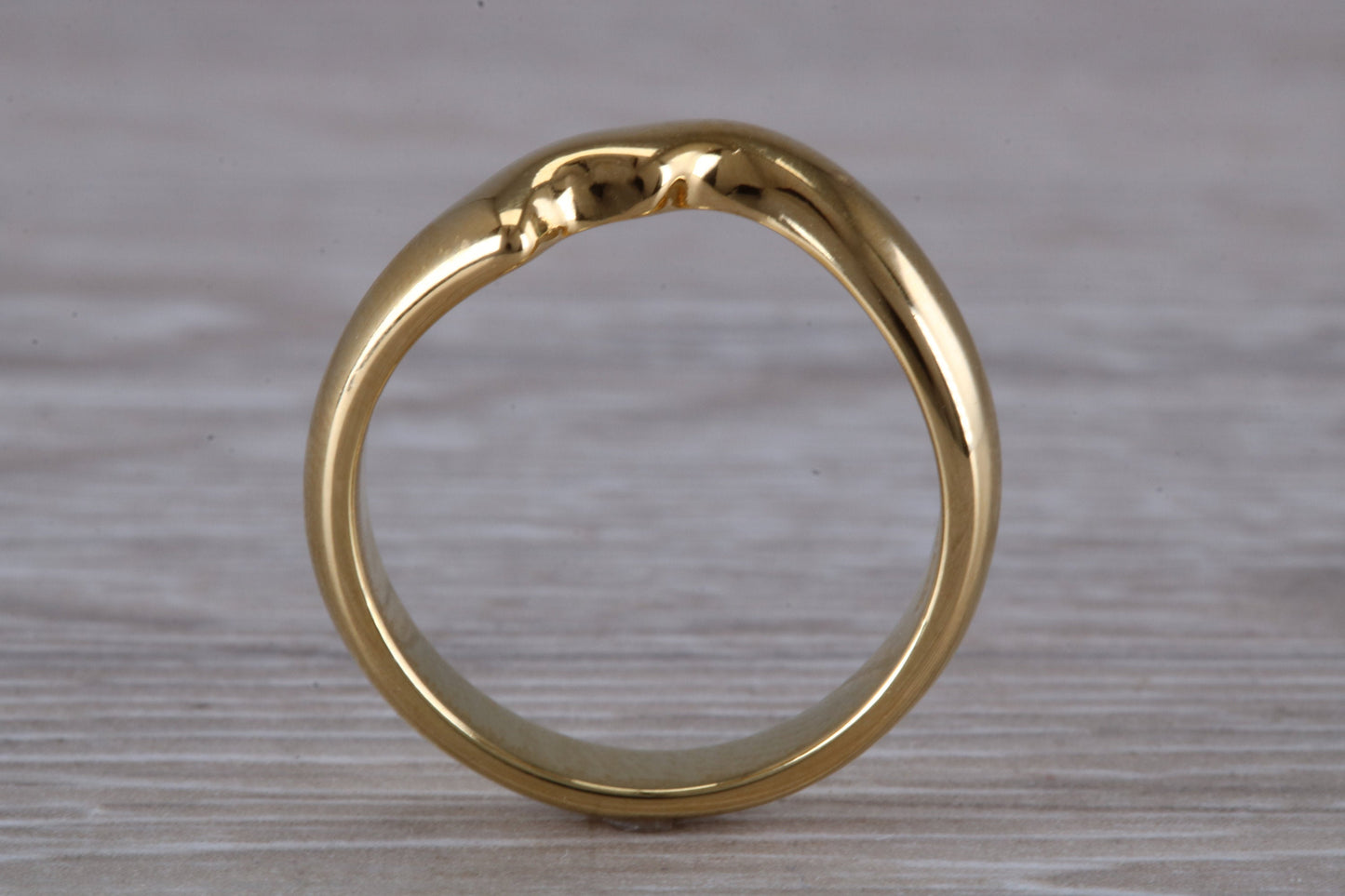 Abstract ring, made from your choice of 9ct yellow or white gold, solid and chunky feel, ideal as casual ring, thumb ring or shaped band