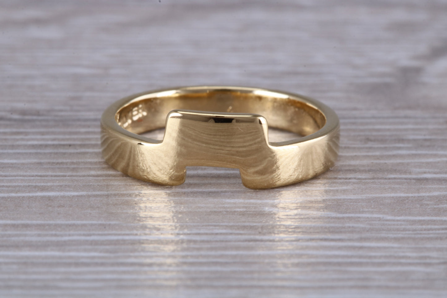 Abstract ring, made from your choice of 9ct yellow or white gold, solid and chunky feel, ideal as casual ring, thumb ring or shaped band