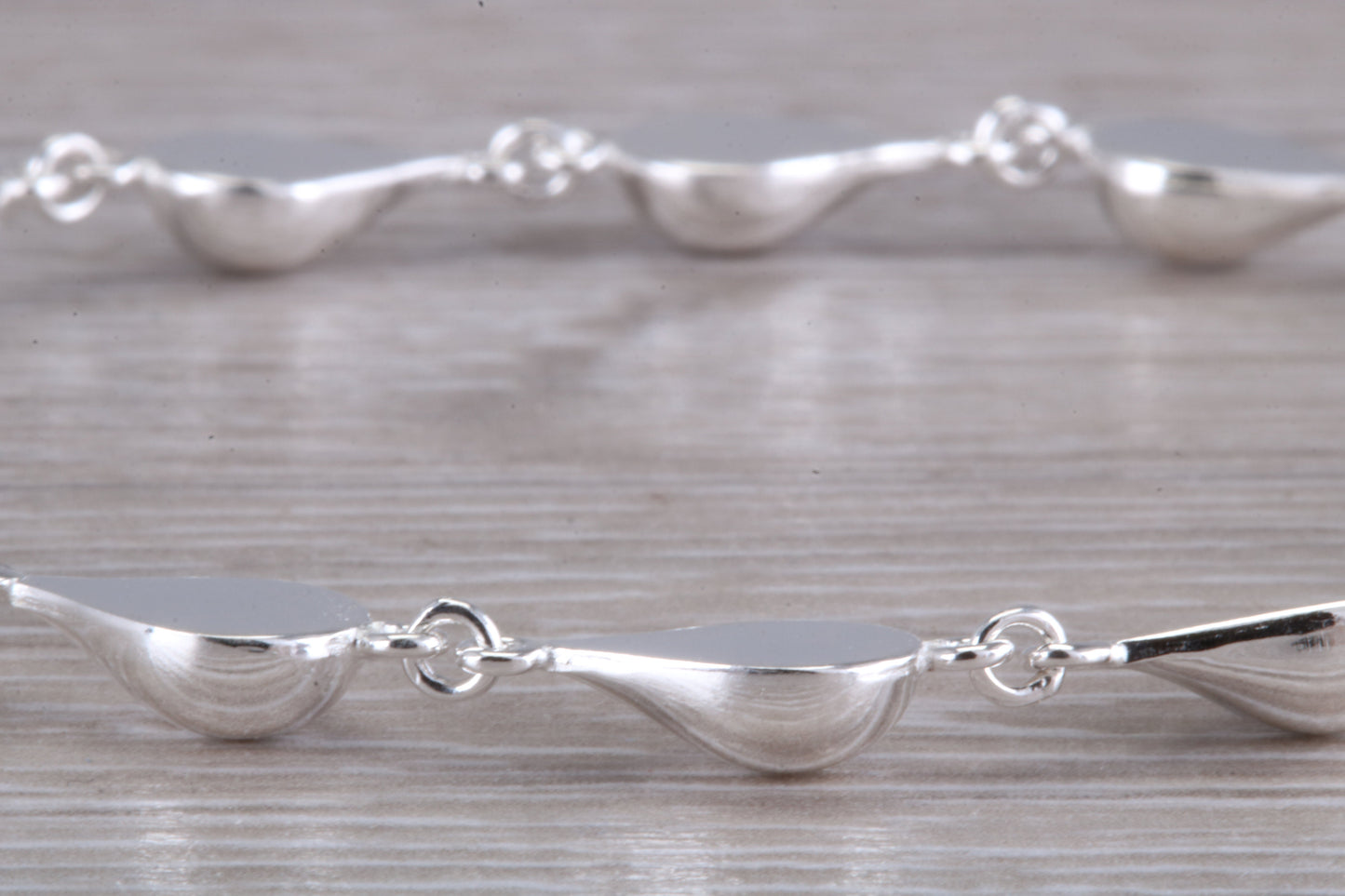 Sterling Silver Rear Drop Link Bracelet