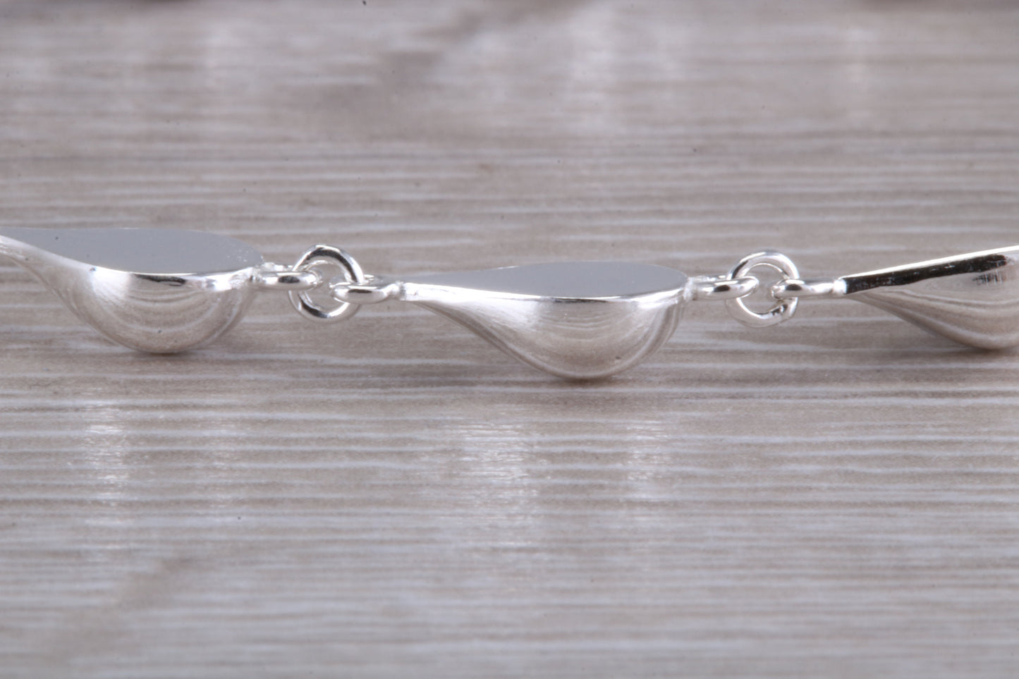 Sterling Silver Rear Drop Link Bracelet