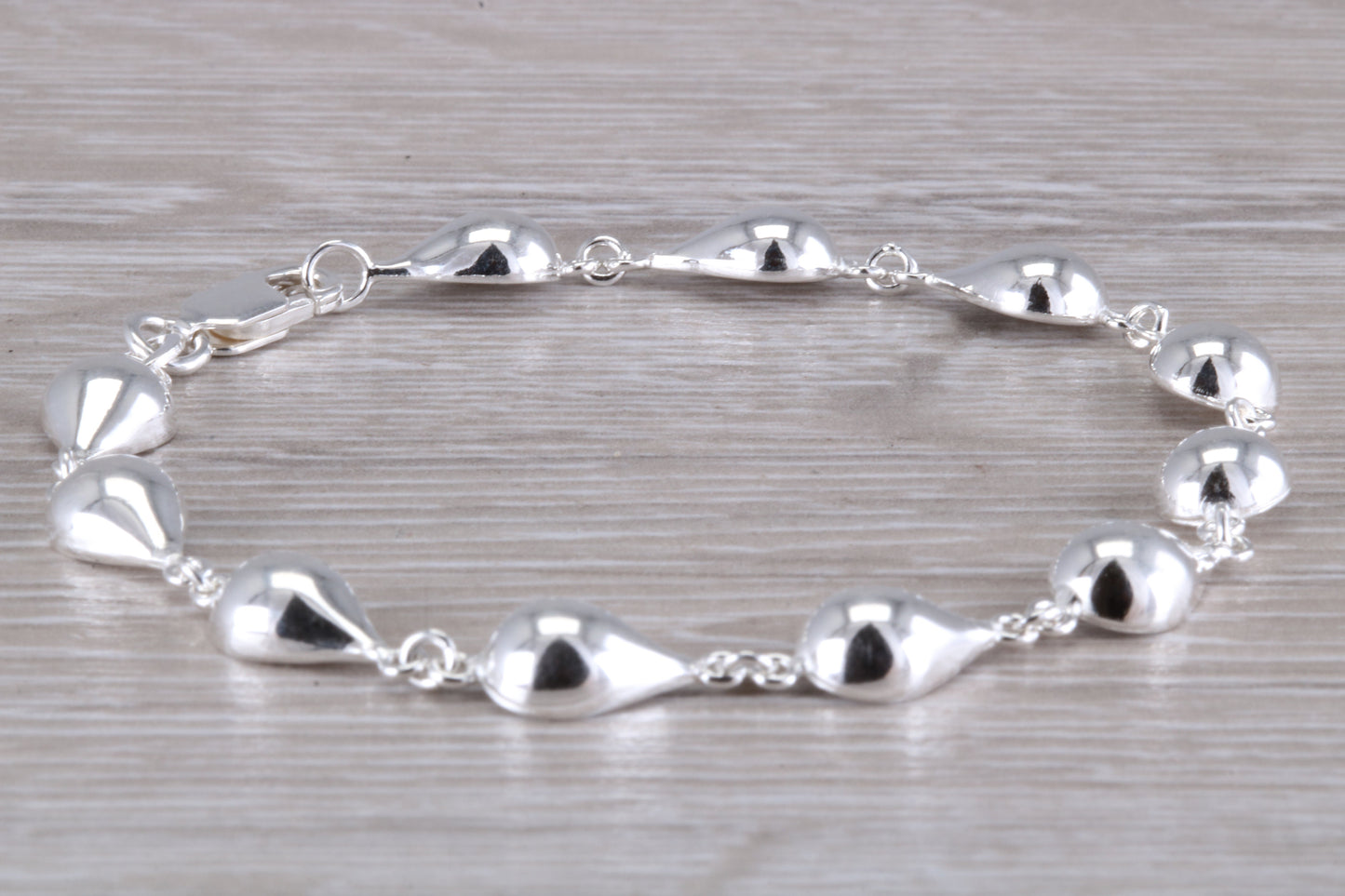 Sterling Silver Rear Drop Link Bracelet