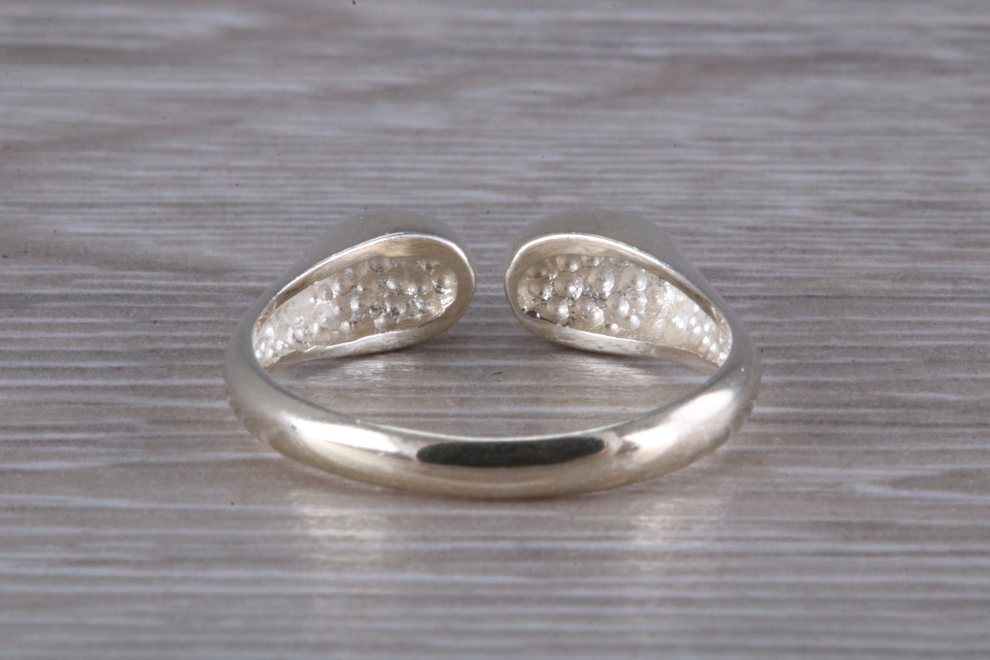 Silver Mother of Pearl open ended ring, sterling silver with mother of pearl inlay, suitable for all age groups, very unusual design