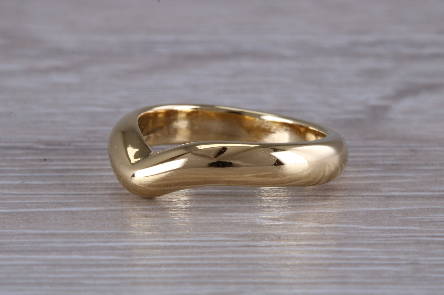 Abstract ring, made from your choice of 9ct yellow or white gold, solid and chunky feel, casual ring, thumb ring or shaped band, wishbone