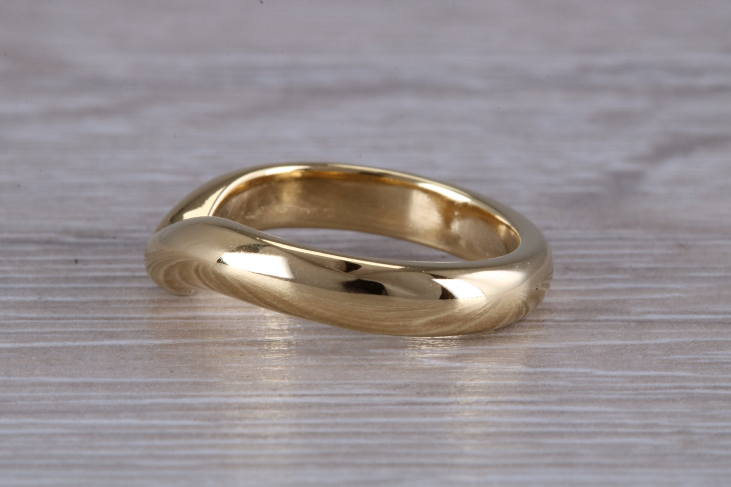 Abstract ring, made from your choice of 9ct yellow or white gold, solid and chunky feel, casual ring, thumb ring or shaped band, wishbone
