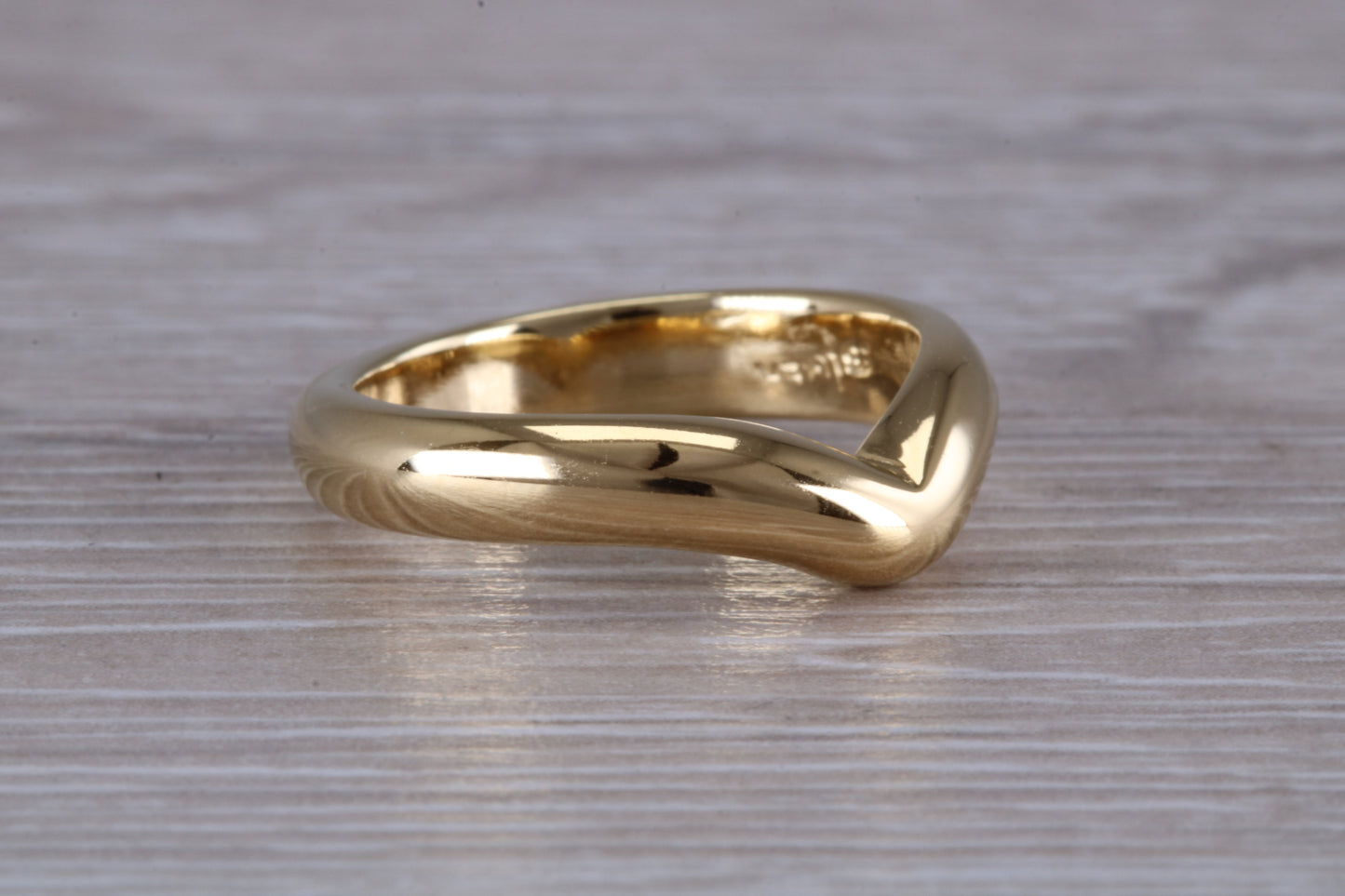 Abstract ring, made from your choice of 9ct yellow or white gold, solid and chunky feel, casual ring, thumb ring or shaped band, wishbone