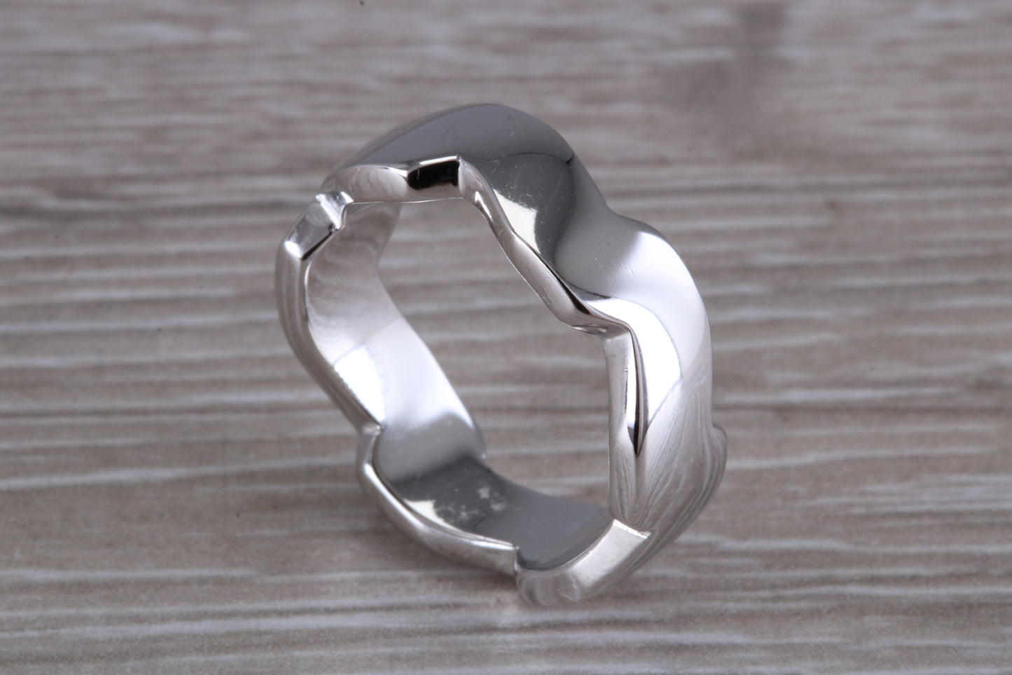 Abstract ring, made from your choice of 9ct yellow or white gold, solid and weighty feel, casual ring, thumb ring or shaped band, wishbone