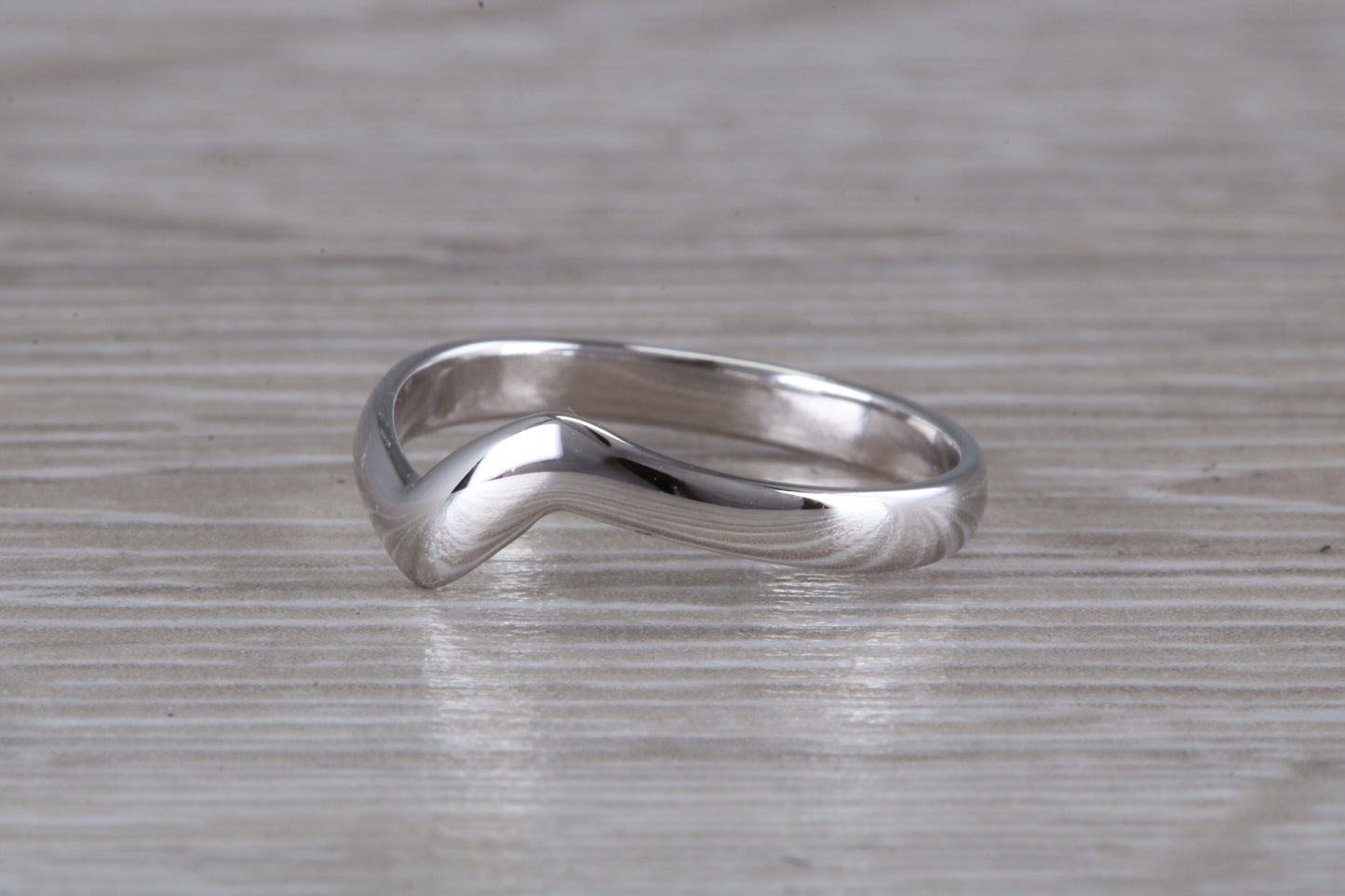 Abstract ring, made from your choice of 9ct yellow or white gold, solid but dainty feel, casual ring, thumb ring or shaped band, wishbone