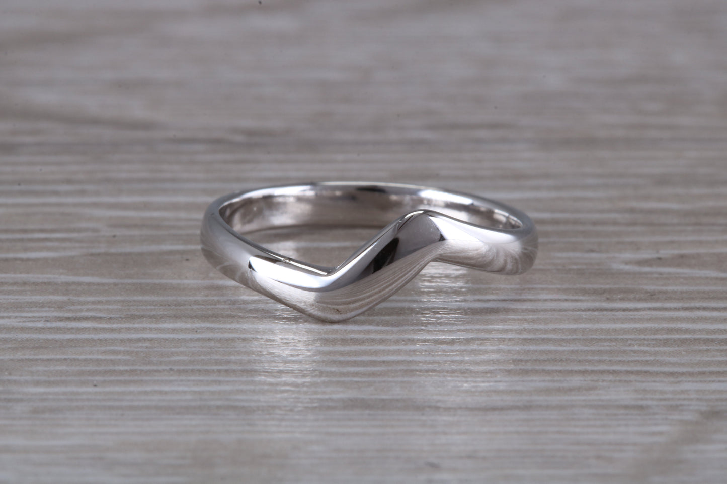 Abstract ring, made from your choice of 9ct yellow or white gold, solid but dainty feel, casual ring, thumb ring or shaped band, wishbone
