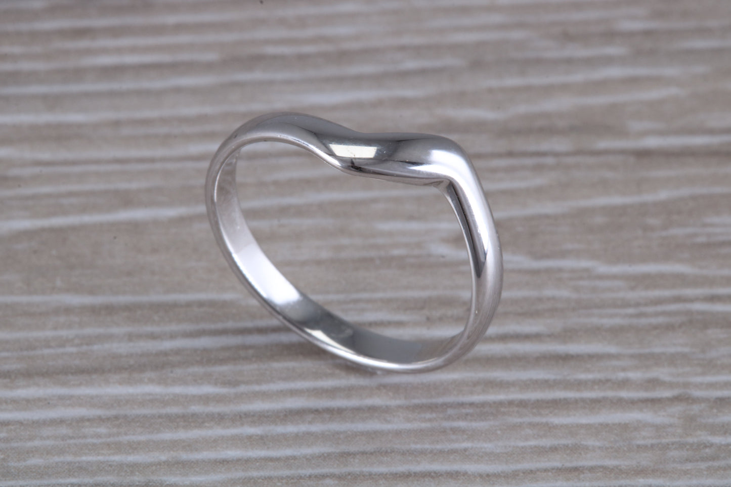 Abstract ring, made from your choice of 9ct yellow or white gold, solid but dainty feel, casual ring, thumb ring or shaped band, wishbone