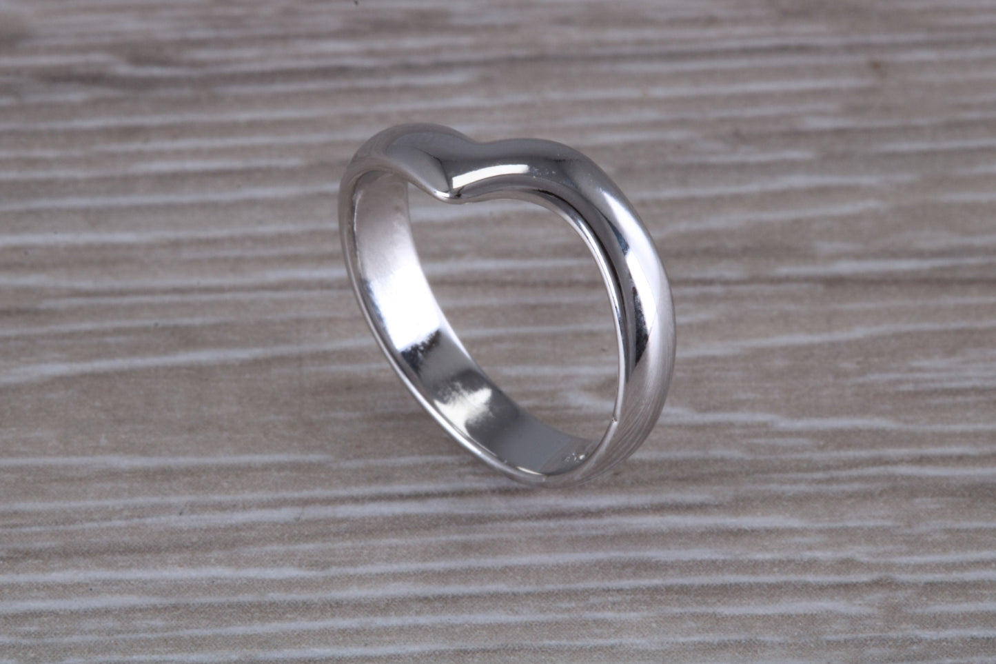 Abstract ring, made from your choice of 9ct yellow or white gold, solid and weighty feel, casual ring, thumb ring or shaped band, wishbone