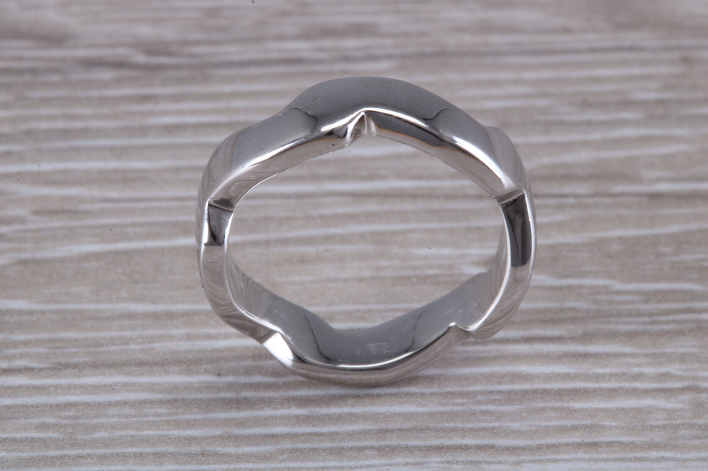 Abstract ring, made from your choice of 9ct yellow or white gold, solid and chunky feel, casual ring, thumb ring or shaped band, wishbone