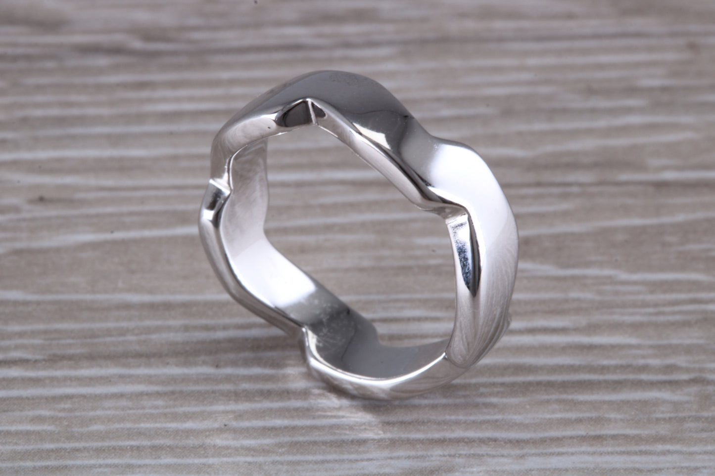 Abstract ring, made from your choice of 9ct yellow or white gold, solid and chunky feel, casual ring, thumb ring or shaped band, wishbone