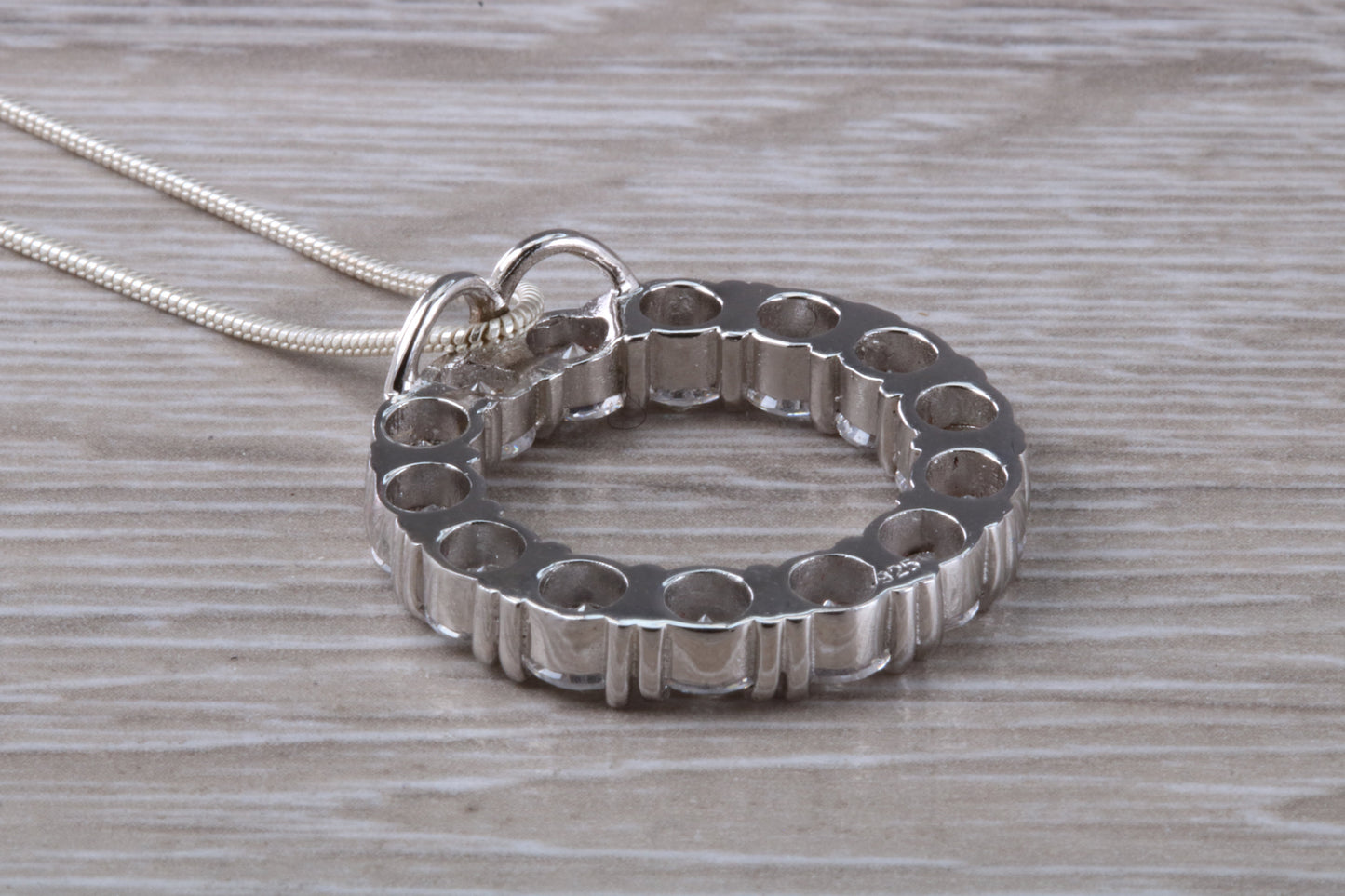 Sterling Silver C Z set Necklace