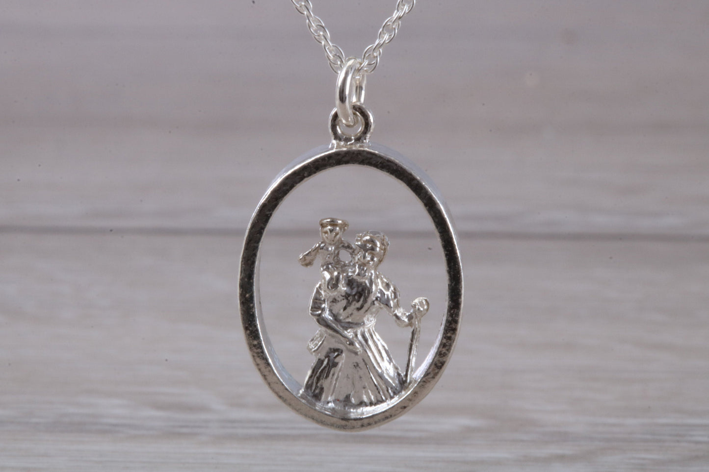Sterling Silver Saint Christopher Necklace