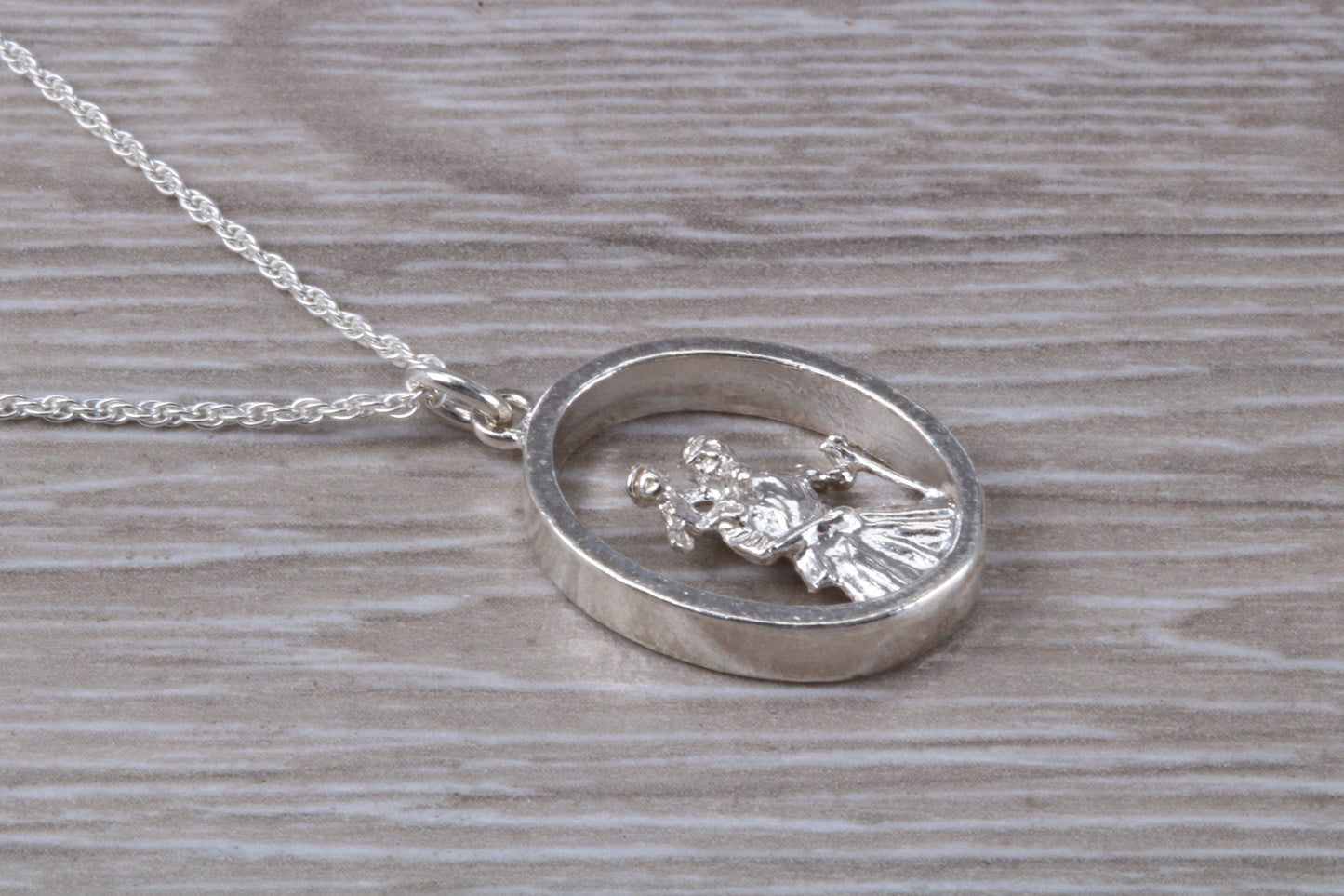 Sterling Silver Saint Christopher Necklace