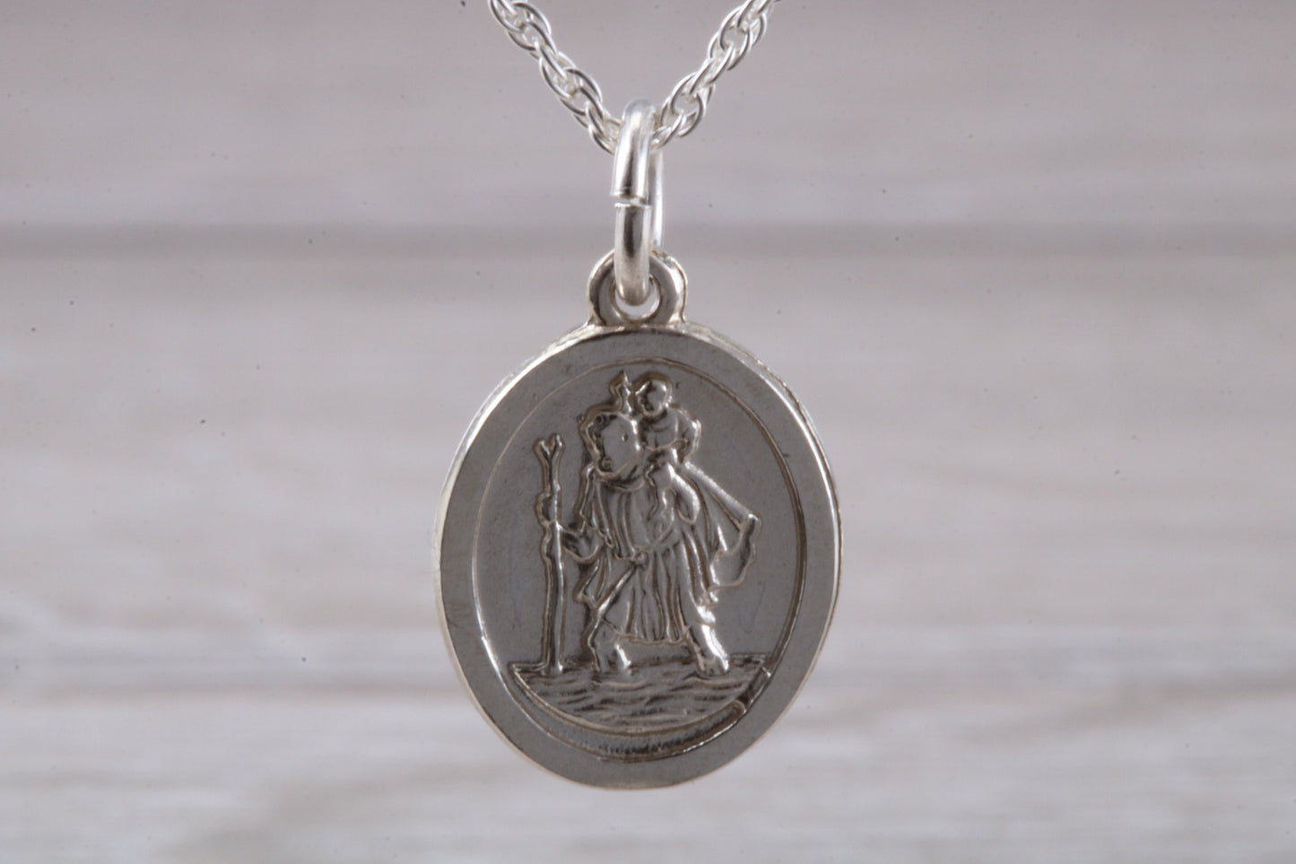 Sterling Silver Saint Christopher Necklace