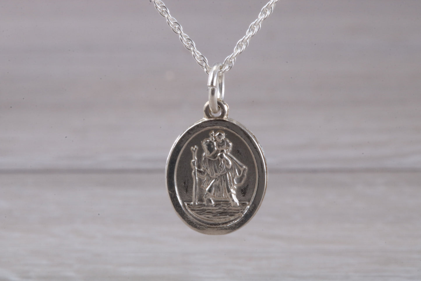 Sterling Silver Saint Christopher Necklace