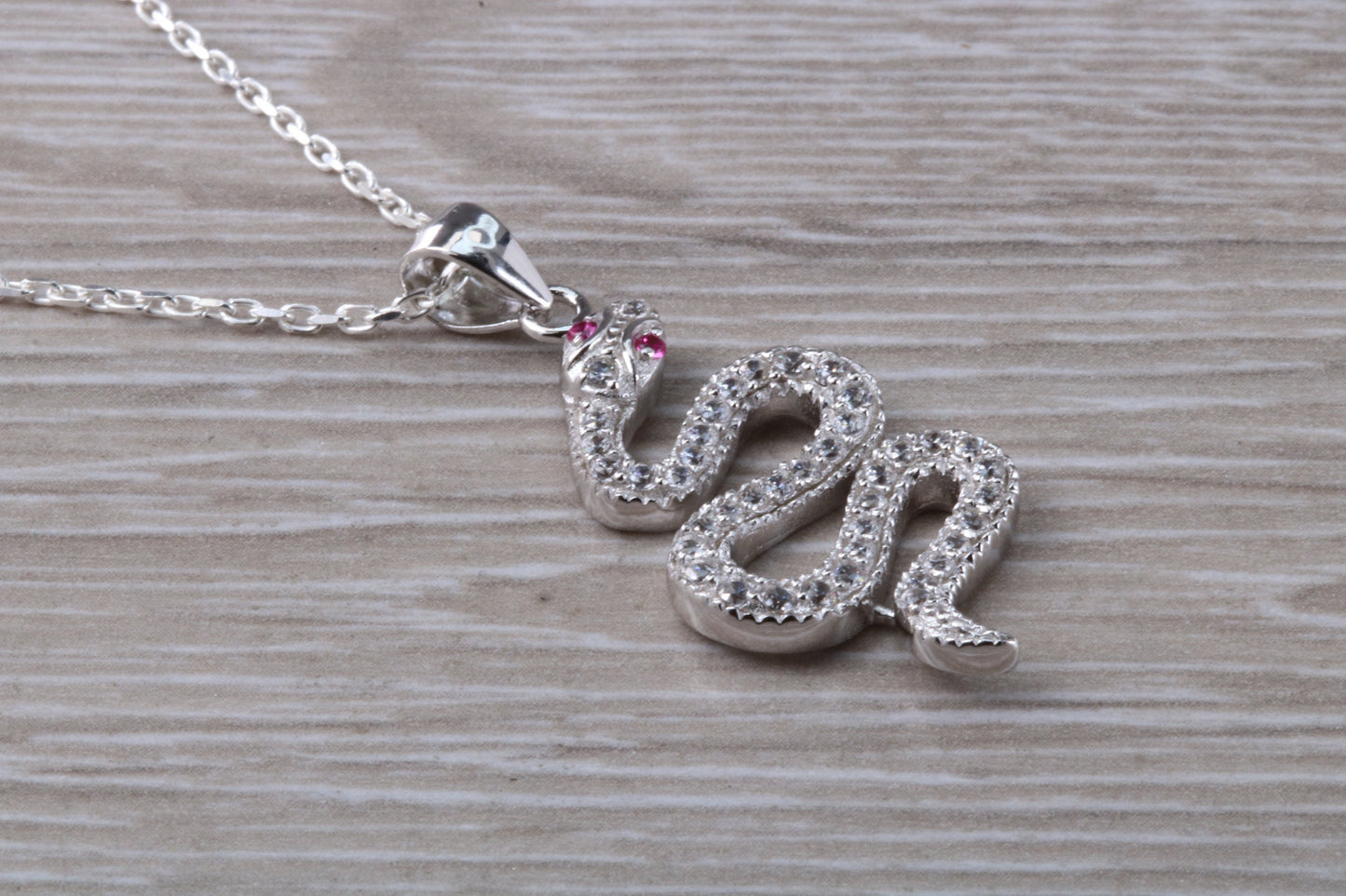 Snake Necklace in Sterling Silver