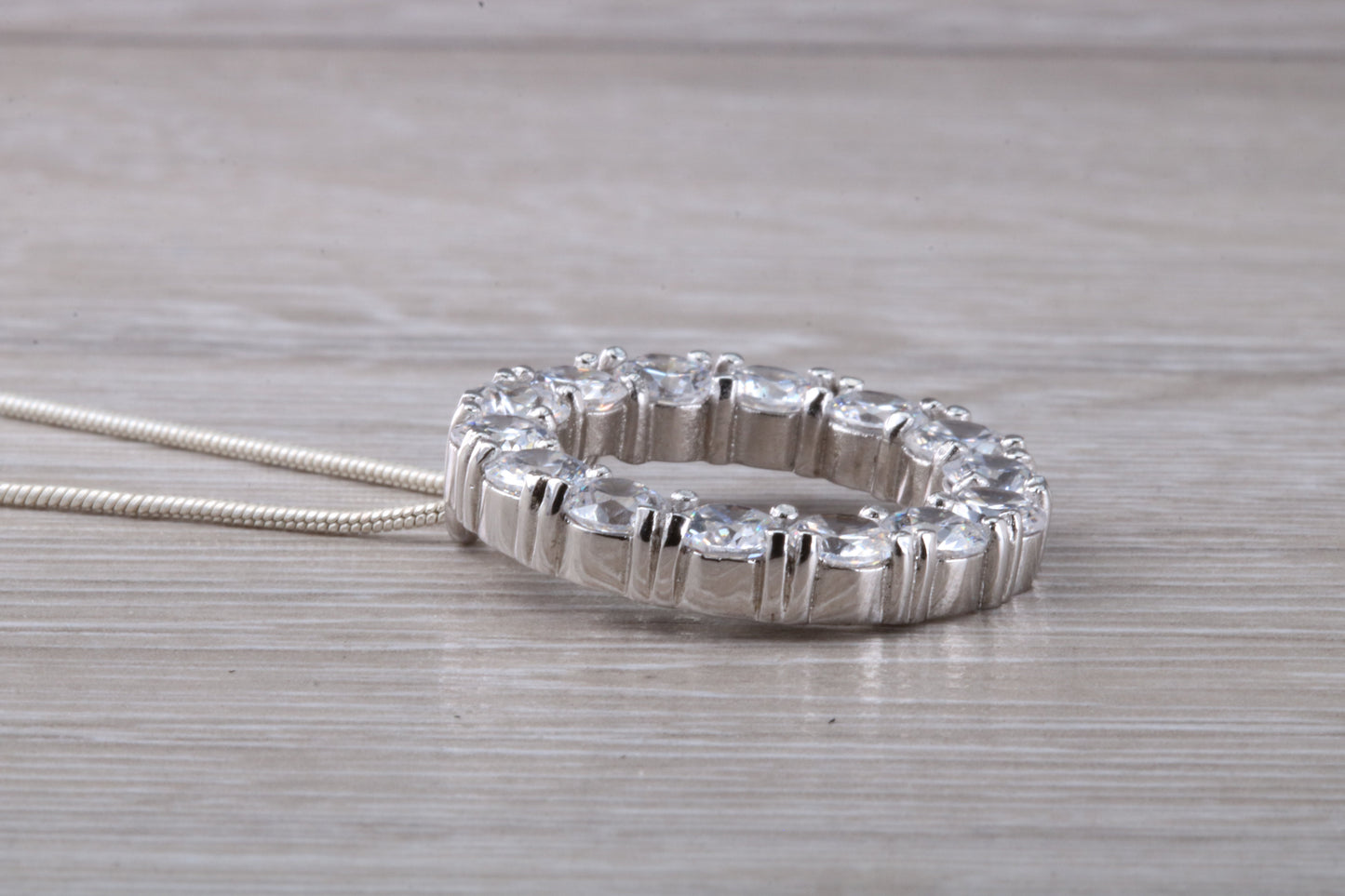 Sterling Silver C Z set Necklace